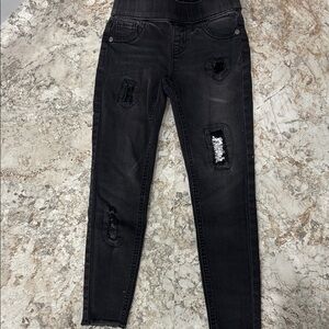 Kid girl Black Distressed Jeans